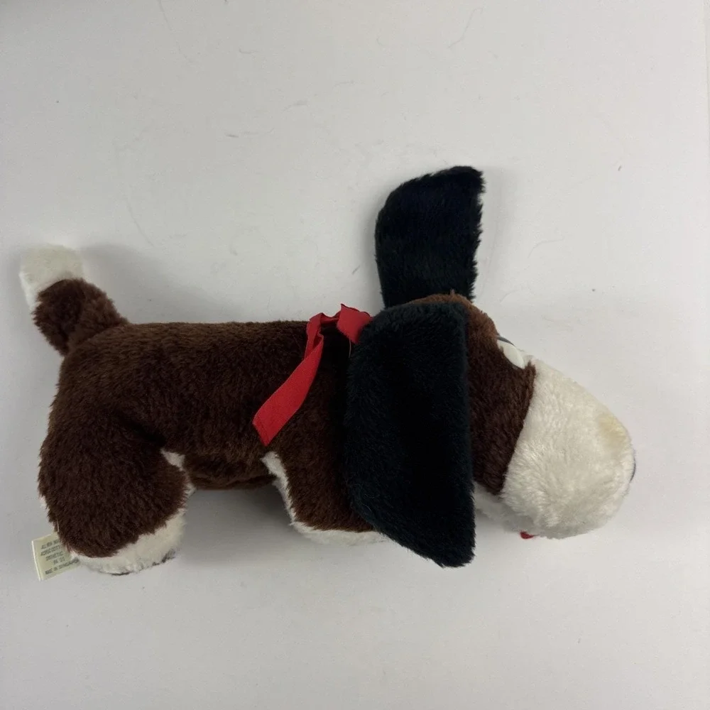 Vintage Atlanta Novelty Gerber Basset Hound Plush Wind Up Music Box Lullaby Dog